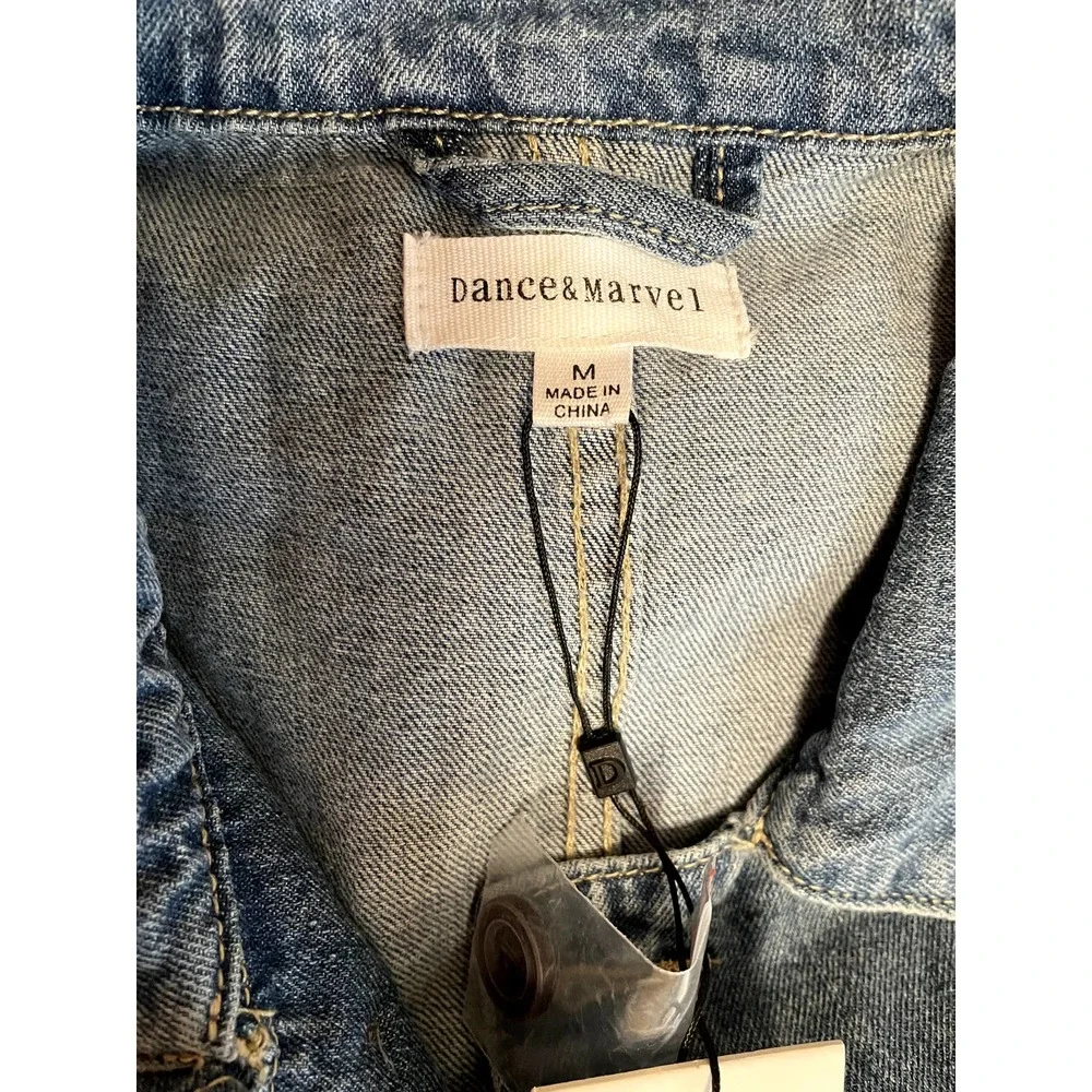 NEW VICI Dance & Marvel "Claude" Denim Blue Jean Jumpsuit Boiler Suit Size M - Picture 4 of 4